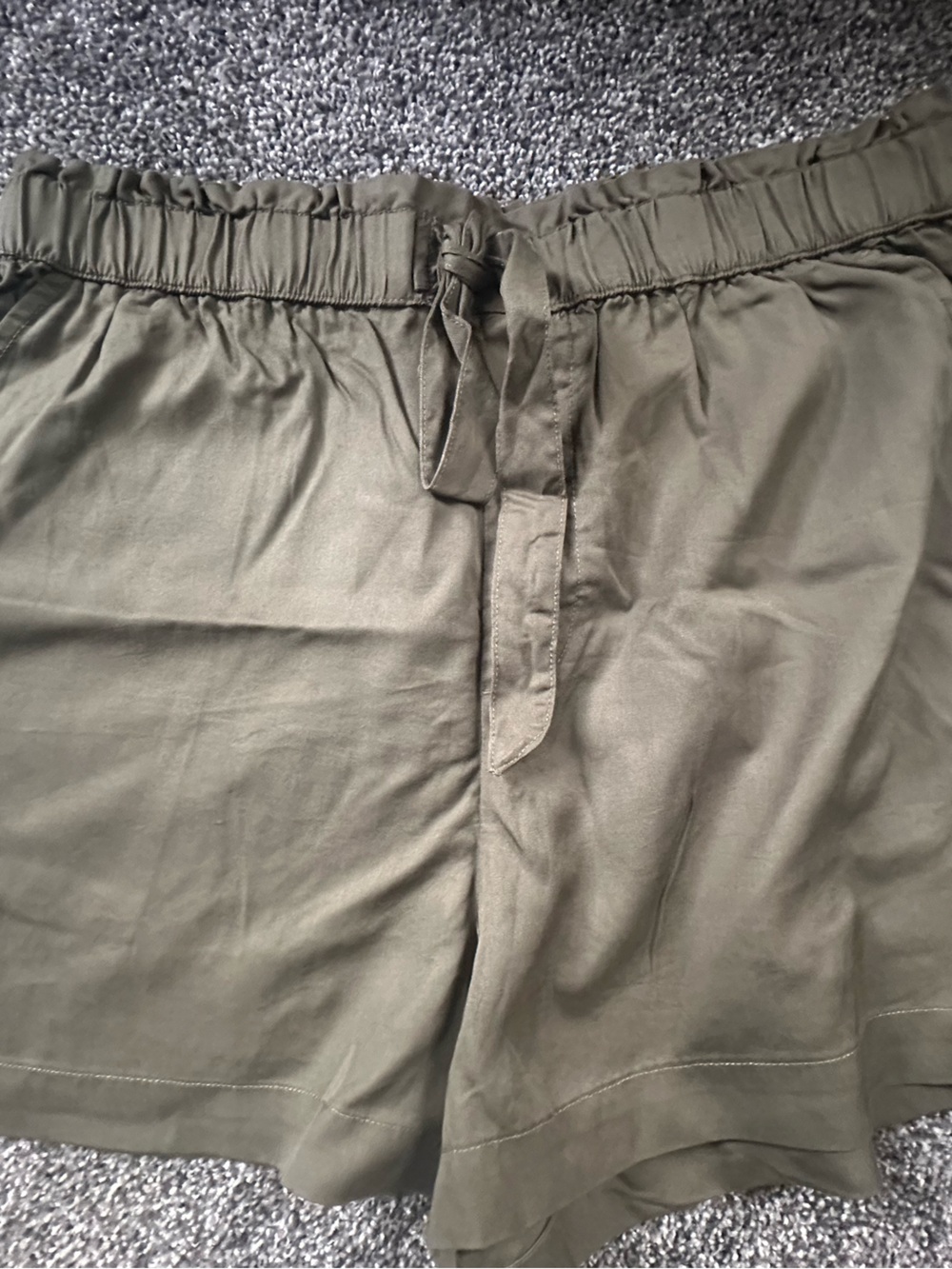 Lucky brand olive  Green Women's Elastic Waist Shorts